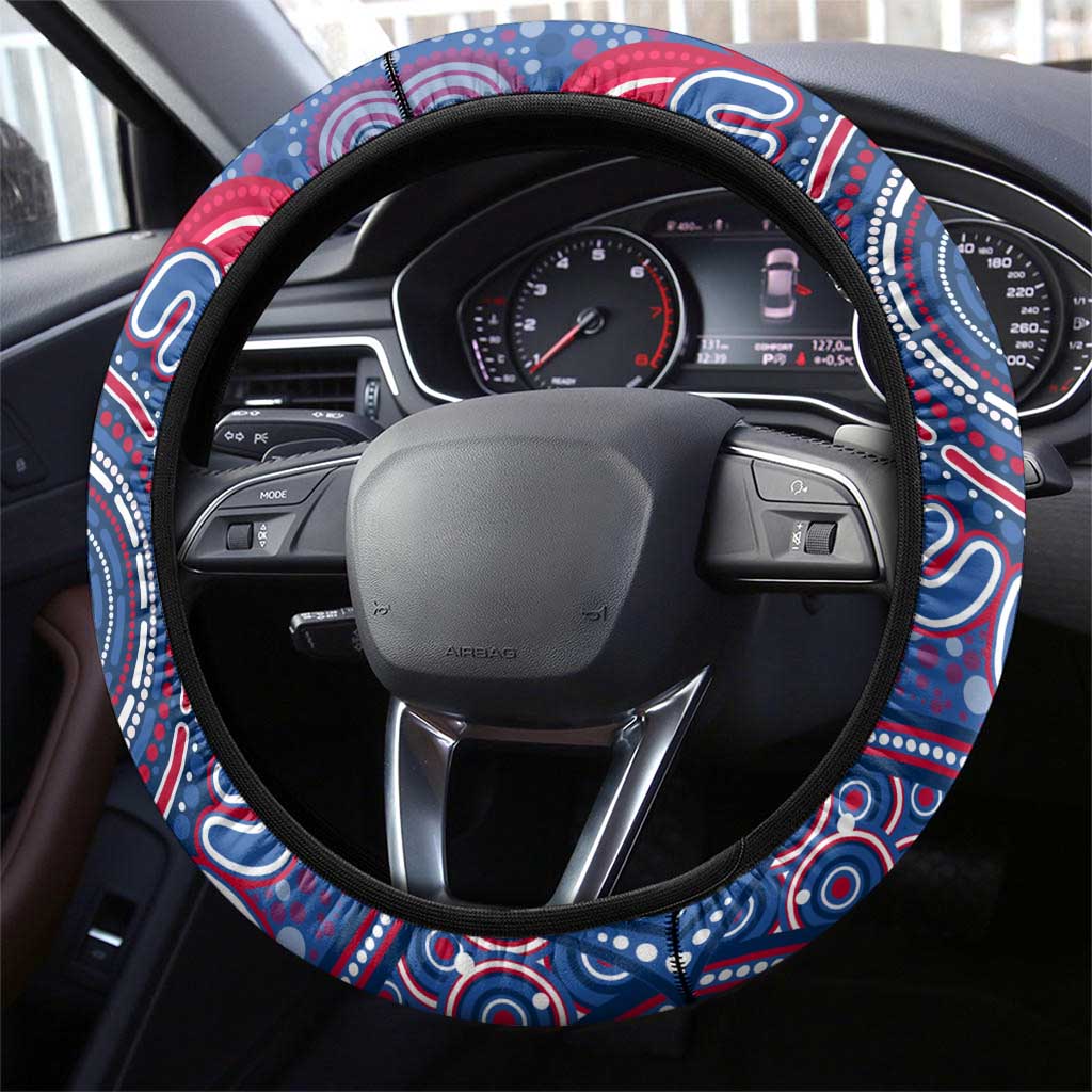 Western Bulldogs NAIDOC Week 2024 Steering Wheel Cover Mascot Football