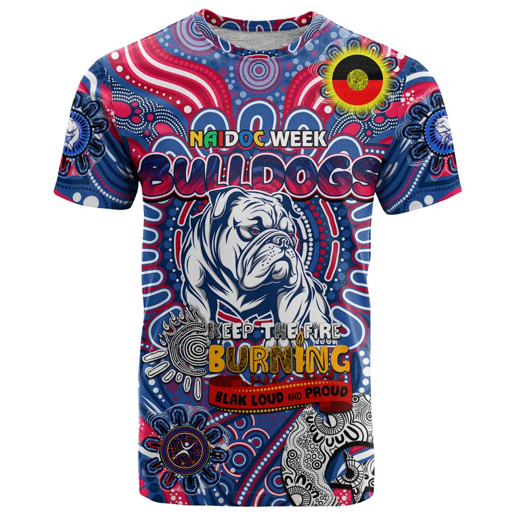 Custom Western Bulldogs NAIDOC Week 2024 T Shirt Mascot Football