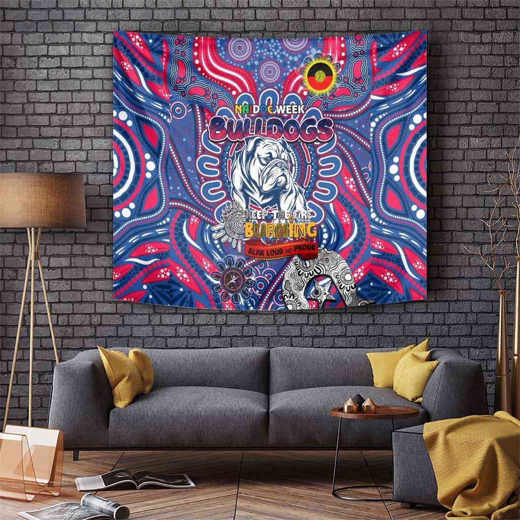 Western Bulldogs NAIDOC Week 2024 Tapestry Mascot Football