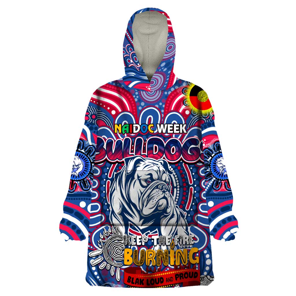 Custom Western Bulldogs NAIDOC Week 2024 Wearable Blanket Hoodie Mascot Football