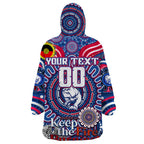 Custom Western Bulldogs NAIDOC Week 2024 Wearable Blanket Hoodie Mascot Football