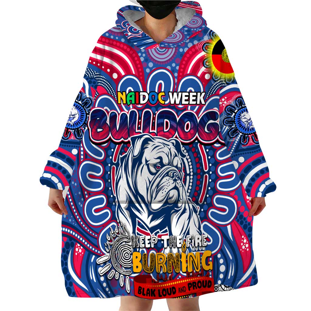 Custom Western Bulldogs NAIDOC Week 2024 Wearable Blanket Hoodie Mascot Football