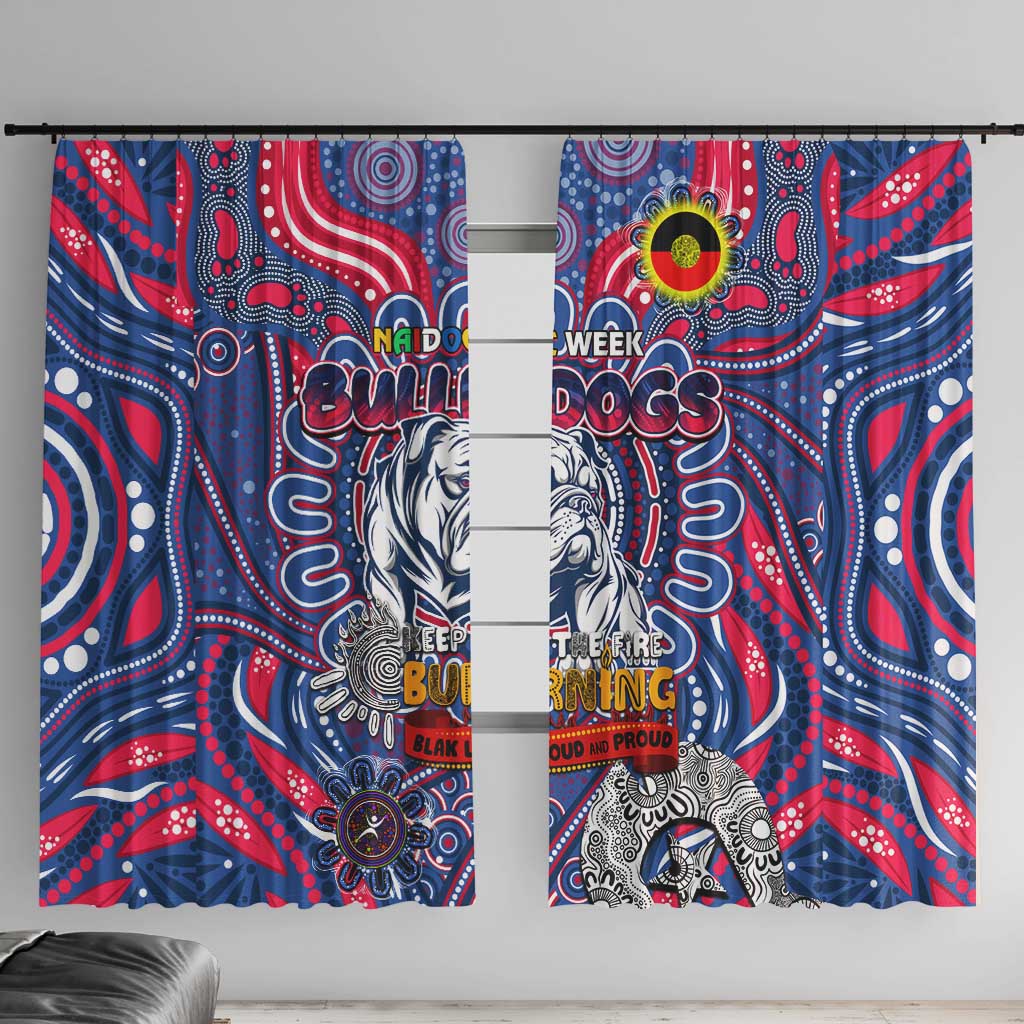 Western Bulldogs NAIDOC Week 2024 Window Curtain Mascot Football