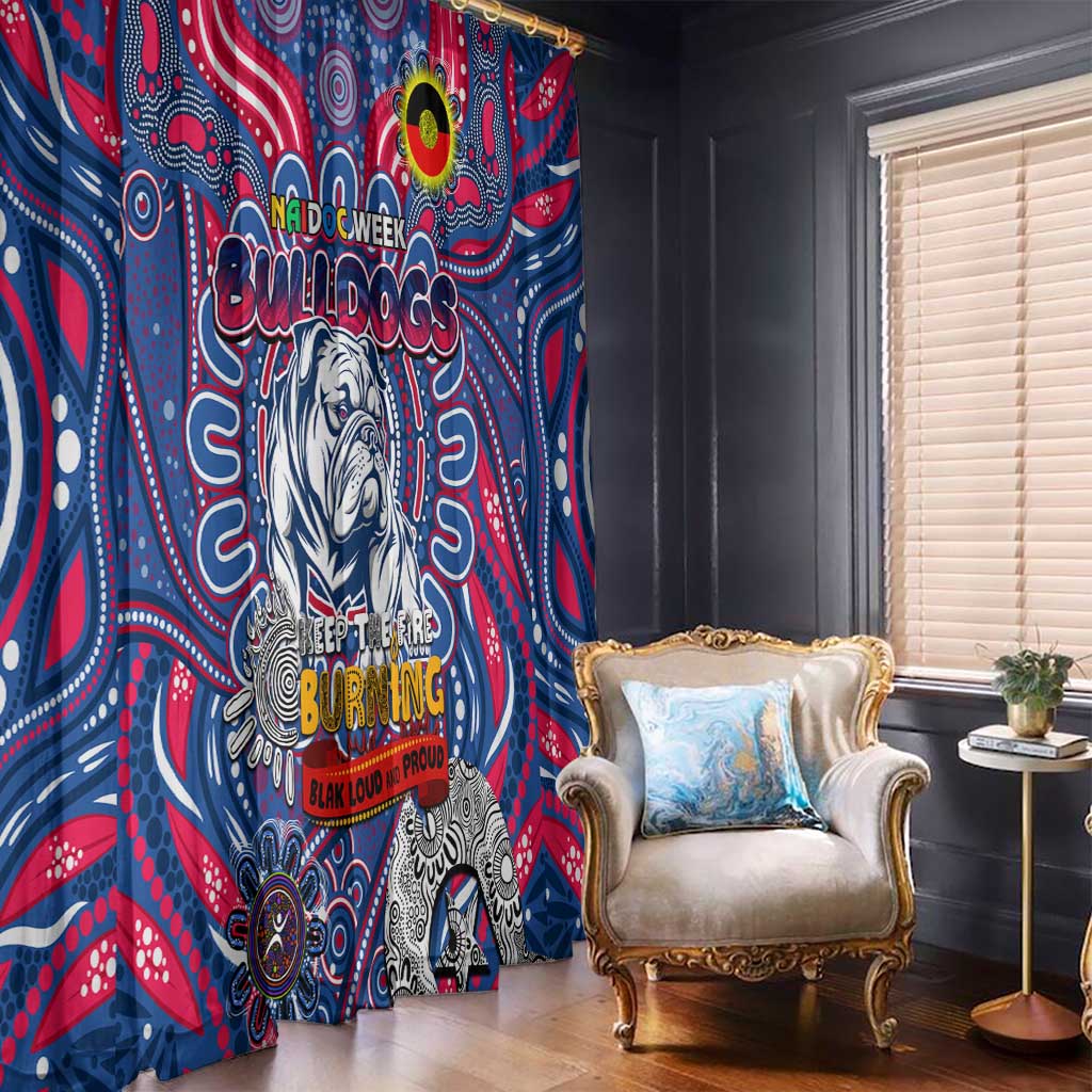 Western Bulldogs NAIDOC Week 2024 Window Curtain Mascot Football