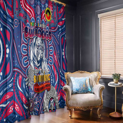 Western Bulldogs NAIDOC Week 2024 Window Curtain Mascot Football