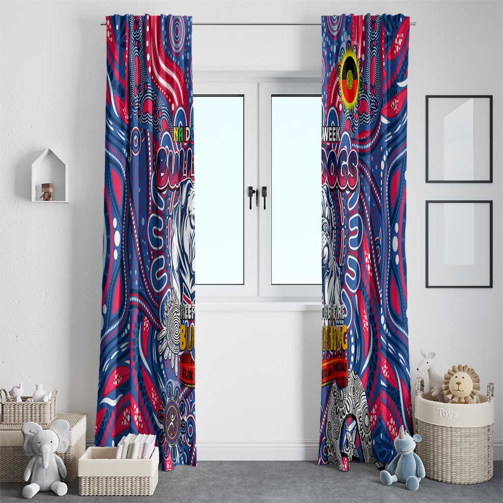 Western Bulldogs NAIDOC Week 2024 Window Curtain Mascot Football