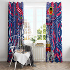 Western Bulldogs NAIDOC Week 2024 Window Curtain Mascot Football