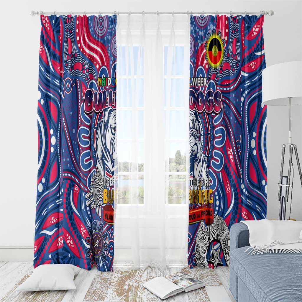 Western Bulldogs NAIDOC Week 2024 Window Curtain Mascot Football