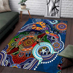 Custom NAIDOC Week 2024 Adelaide Crows Area Rug Australia Aboriginal Dot Painting