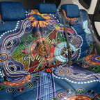 Custom NAIDOC Week 2024 Adelaide Crows Back Car Seat Cover Australia Aboriginal Dot Painting
