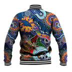 Custom NAIDOC Week 2024 Adelaide Crows Baseball Jacket Australia Aboriginal Dot Painting