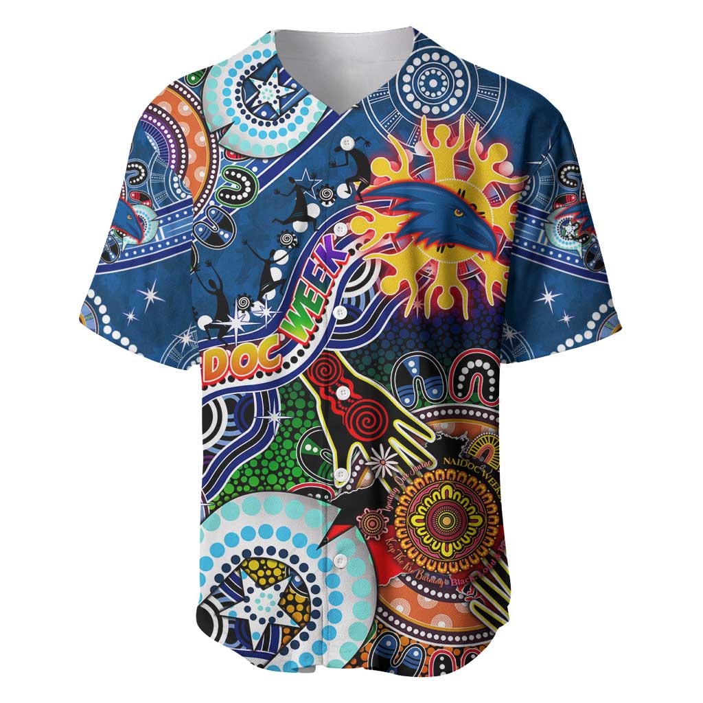 Custom NAIDOC Week 2024 Adelaide Crows Baseball Jersey Australia Aboriginal Dot Painting