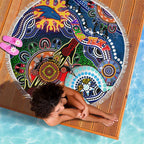 Custom NAIDOC Week 2024 Adelaide Crows Beach Blanket Australia Aboriginal Dot Painting