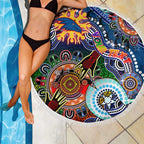 Custom NAIDOC Week 2024 Adelaide Crows Beach Blanket Australia Aboriginal Dot Painting