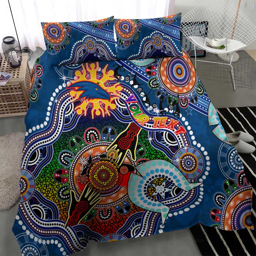 Custom NAIDOC Week 2024 Adelaide Crows Bedding Set Australia Aboriginal Dot Painting