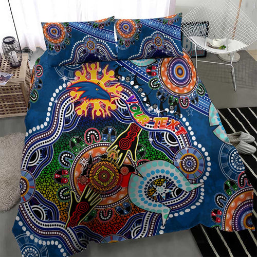 Custom NAIDOC Week 2024 Adelaide Crows Bedding Set Australia Aboriginal Dot Painting