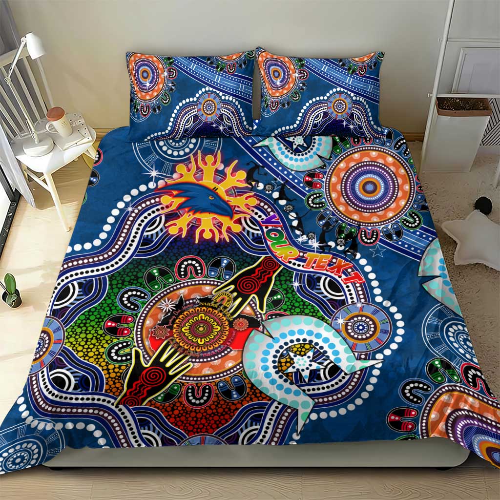 Custom NAIDOC Week 2024 Adelaide Crows Bedding Set Australia Aboriginal Dot Painting