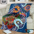 Custom NAIDOC Week 2024 Adelaide Crows Blanket Australia Aboriginal Dot Painting