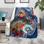 Custom NAIDOC Week 2024 Adelaide Crows Blanket Australia Aboriginal Dot Painting