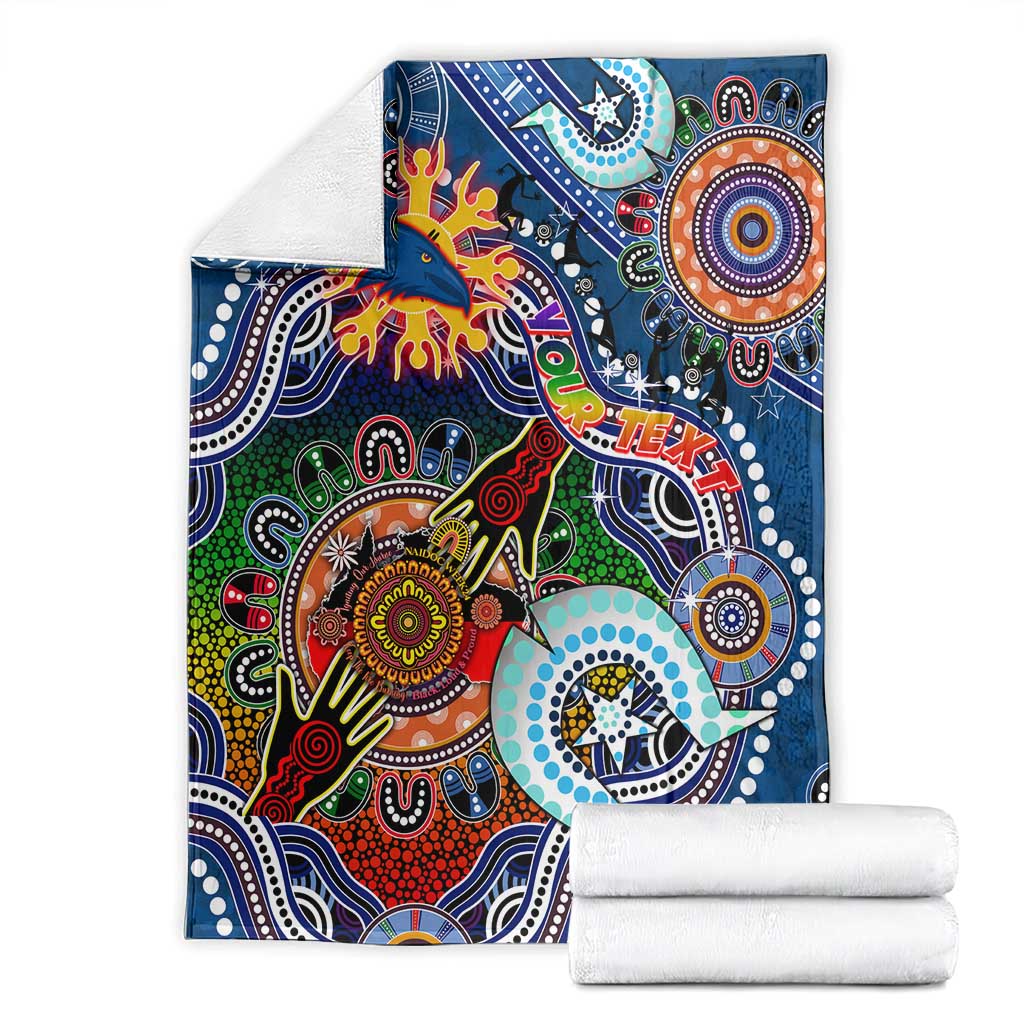 Custom NAIDOC Week 2024 Adelaide Crows Blanket Australia Aboriginal Dot Painting