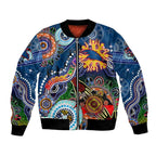 Custom NAIDOC Week 2024 Adelaide Crows Bomber Jacket Australia Aboriginal Dot Painting