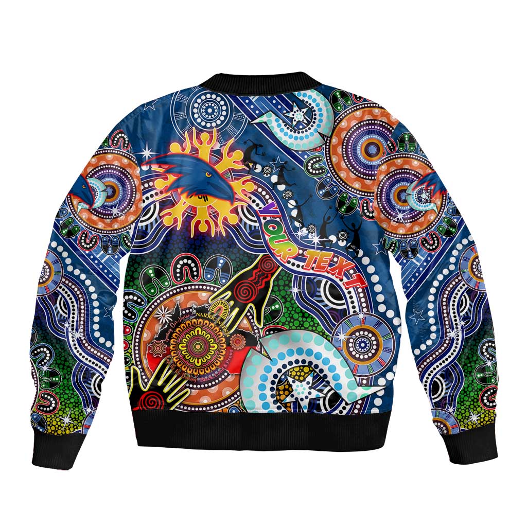 Custom NAIDOC Week 2024 Adelaide Crows Bomber Jacket Australia Aboriginal Dot Painting