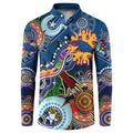 Custom NAIDOC Week 2024 Adelaide Crows Button Sweatshirt Australia Aboriginal Dot Painting