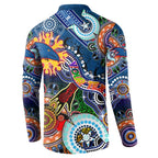 Custom NAIDOC Week 2024 Adelaide Crows Button Sweatshirt Australia Aboriginal Dot Painting
