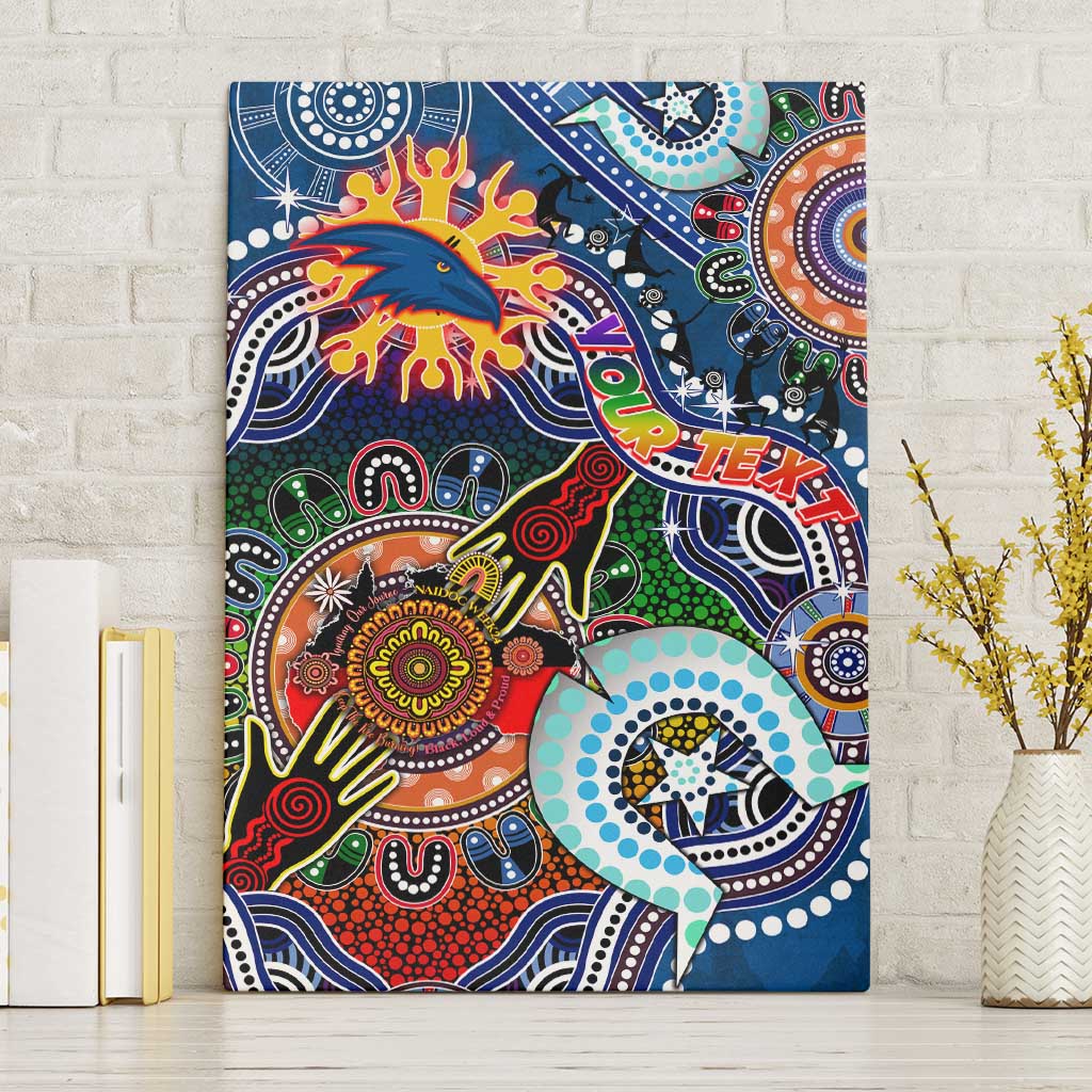 Custom NAIDOC Week 2024 Adelaide Crows Canvas Wall Art Australia Aboriginal Dot Painting