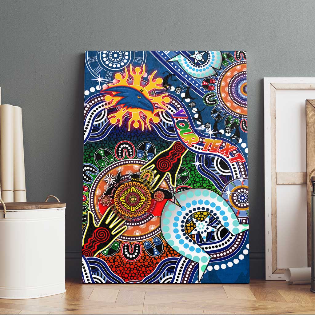 Custom NAIDOC Week 2024 Adelaide Crows Canvas Wall Art Australia Aboriginal Dot Painting