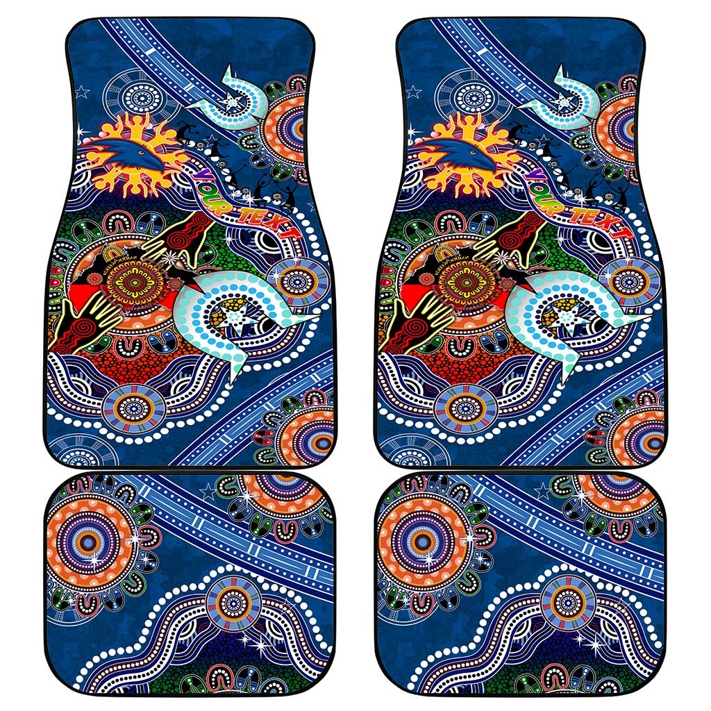 Custom NAIDOC Week 2024 Adelaide Crows Car Mats Australia Aboriginal Dot Painting