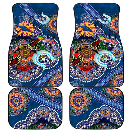 Custom NAIDOC Week 2024 Adelaide Crows Car Mats Australia Aboriginal Dot Painting