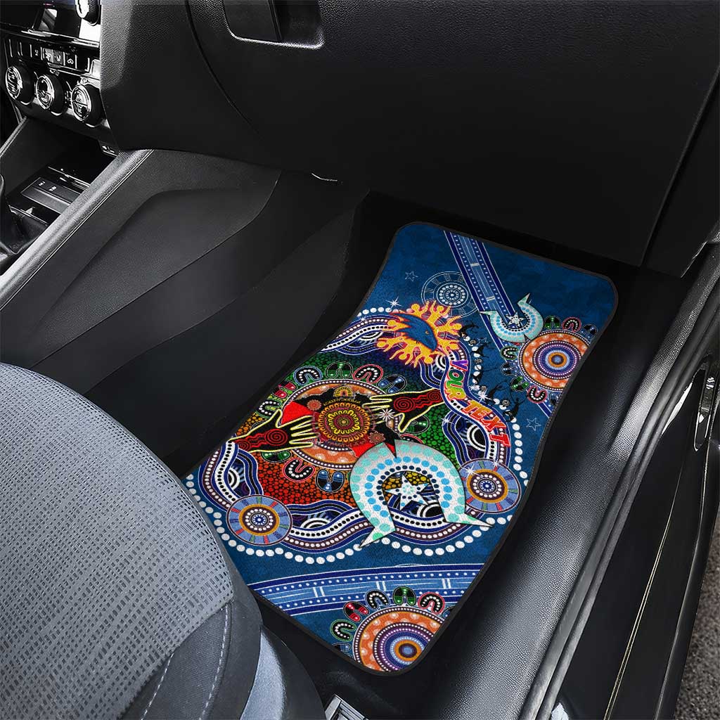Custom NAIDOC Week 2024 Adelaide Crows Car Mats Australia Aboriginal Dot Painting