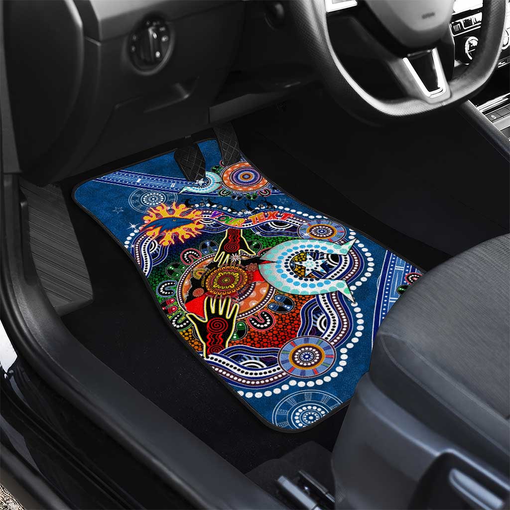 Custom NAIDOC Week 2024 Adelaide Crows Car Mats Australia Aboriginal Dot Painting