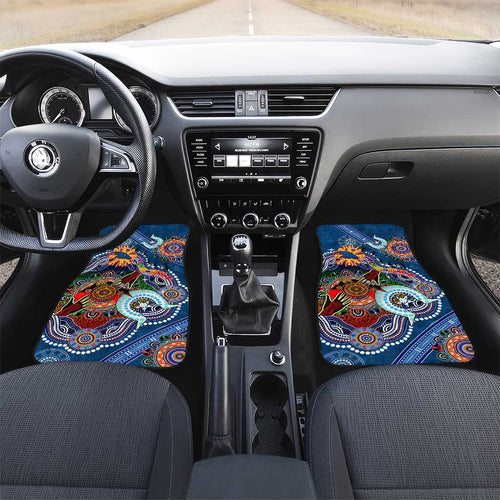 Custom NAIDOC Week 2024 Adelaide Crows Car Mats Australia Aboriginal Dot Painting