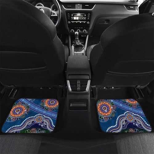Custom NAIDOC Week 2024 Adelaide Crows Car Mats Australia Aboriginal Dot Painting