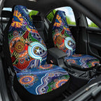 Custom NAIDOC Week 2024 Adelaide Crows Car Seat Cover Australia Aboriginal Dot Painting