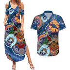 Custom NAIDOC Week 2024 Adelaide Crows Couples Matching Summer Maxi Dress and Hawaiian Shirt Australia Aboriginal Dot Painting