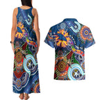 Custom NAIDOC Week 2024 Adelaide Crows Couples Matching Tank Maxi Dress and Hawaiian Shirt Australia Aboriginal Dot Painting