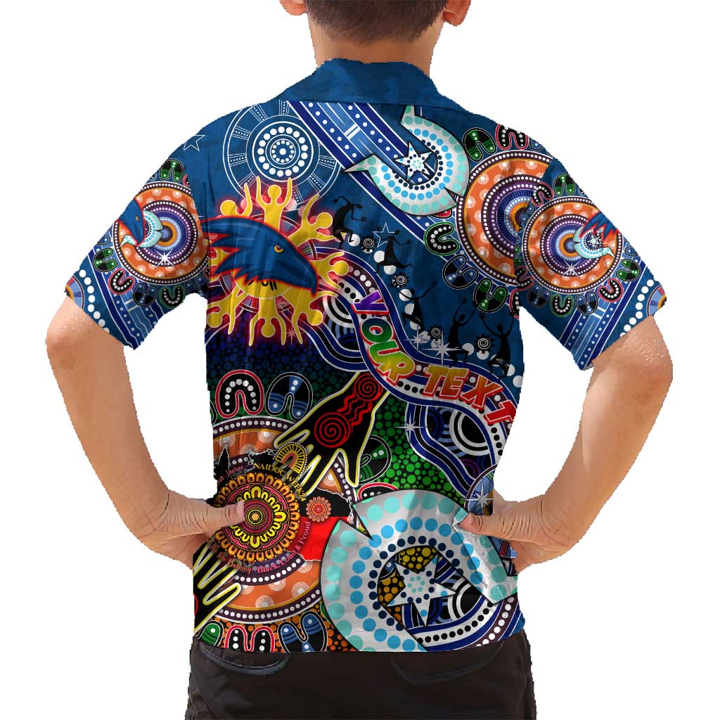 Custom NAIDOC Week 2024 Adelaide Crows Family Matching Long Sleeve Bodycon Dress and Hawaiian Shirt Australia Aboriginal Dot Painting