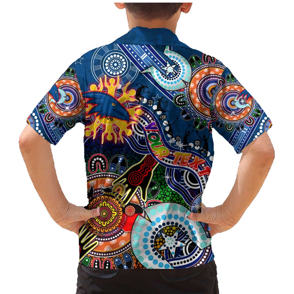Custom NAIDOC Week 2024 Adelaide Crows Family Matching Mermaid Dress and Hawaiian Shirt Australia Aboriginal Dot Painting