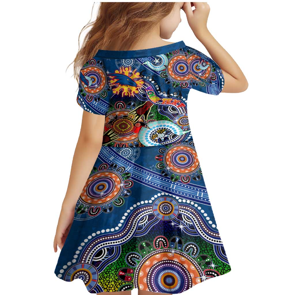 Custom NAIDOC Week 2024 Adelaide Crows Family Matching Mermaid Dress and Hawaiian Shirt Australia Aboriginal Dot Painting