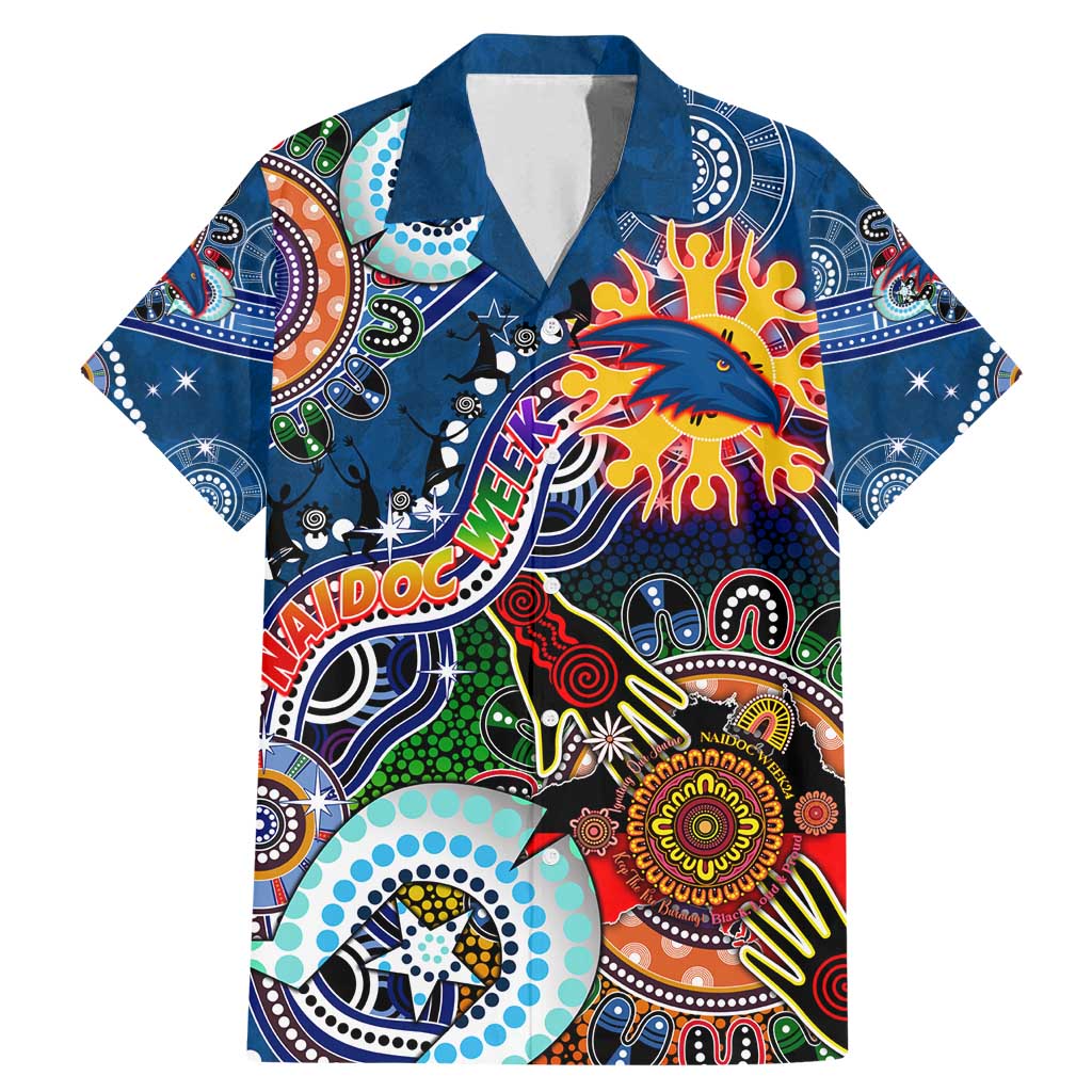 Custom NAIDOC Week 2024 Adelaide Crows Family Matching Mermaid Dress and Hawaiian Shirt Australia Aboriginal Dot Painting