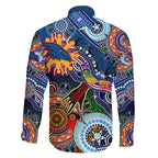 Custom NAIDOC Week 2024 Adelaide Crows Family Matching Mermaid Dress and Hawaiian Shirt Australia Aboriginal Dot Painting