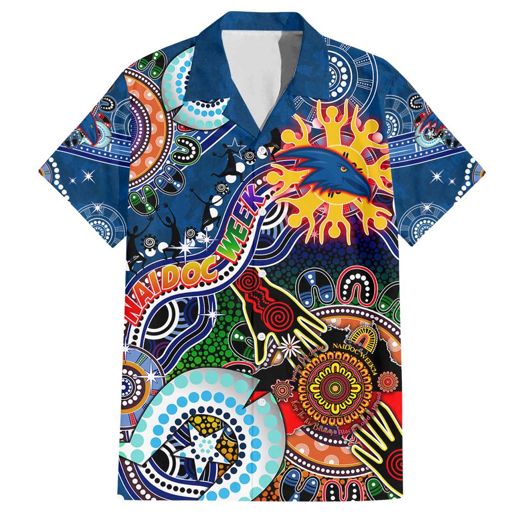 Custom NAIDOC Week 2024 Adelaide Crows Family Matching Off Shoulder Maxi Dress and Hawaiian Shirt Australia Aboriginal Dot Painting