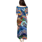 Custom NAIDOC Week 2024 Adelaide Crows Family Matching Puletasi and Hawaiian Shirt Australia Aboriginal Dot Painting