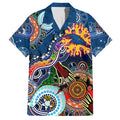 Custom NAIDOC Week 2024 Adelaide Crows Family Matching Short Sleeve Bodycon Dress and Hawaiian Shirt Australia Aboriginal Dot Painting