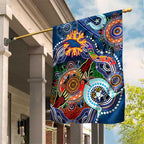 Custom NAIDOC Week 2024 Adelaide Crows Garden Flag Australia Aboriginal Dot Painting