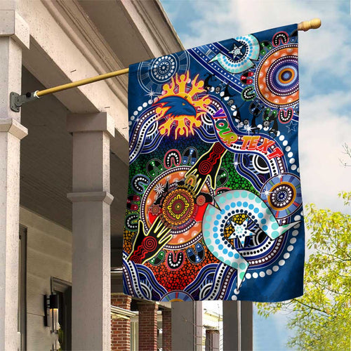 Custom NAIDOC Week 2024 Adelaide Crows Garden Flag Australia Aboriginal Dot Painting