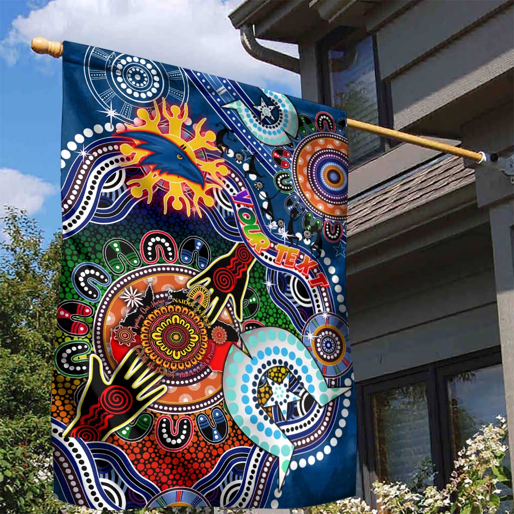 Custom NAIDOC Week 2024 Adelaide Crows Garden Flag Australia Aboriginal Dot Painting